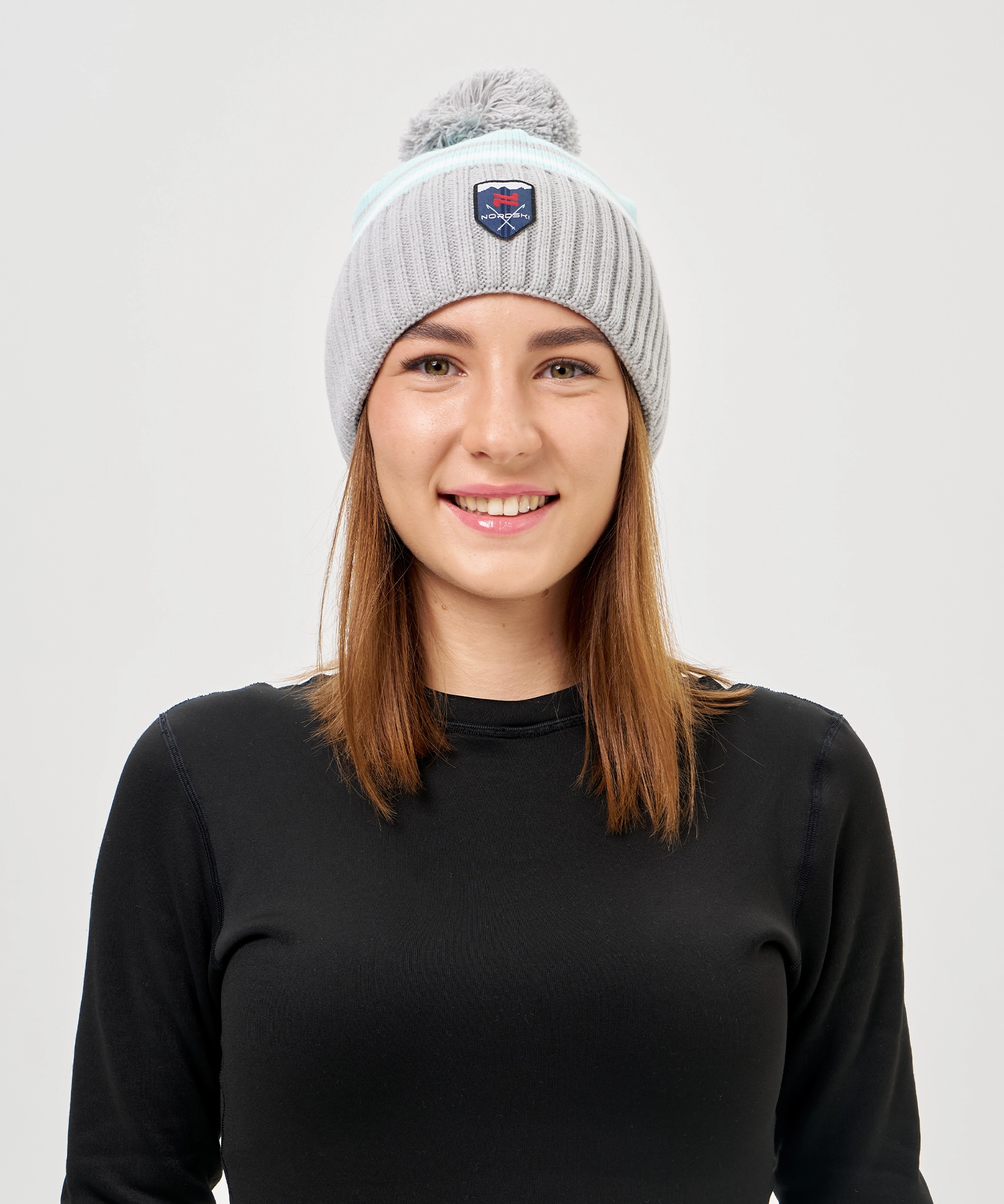 Шапка Nordski Severe Black/Grey/White