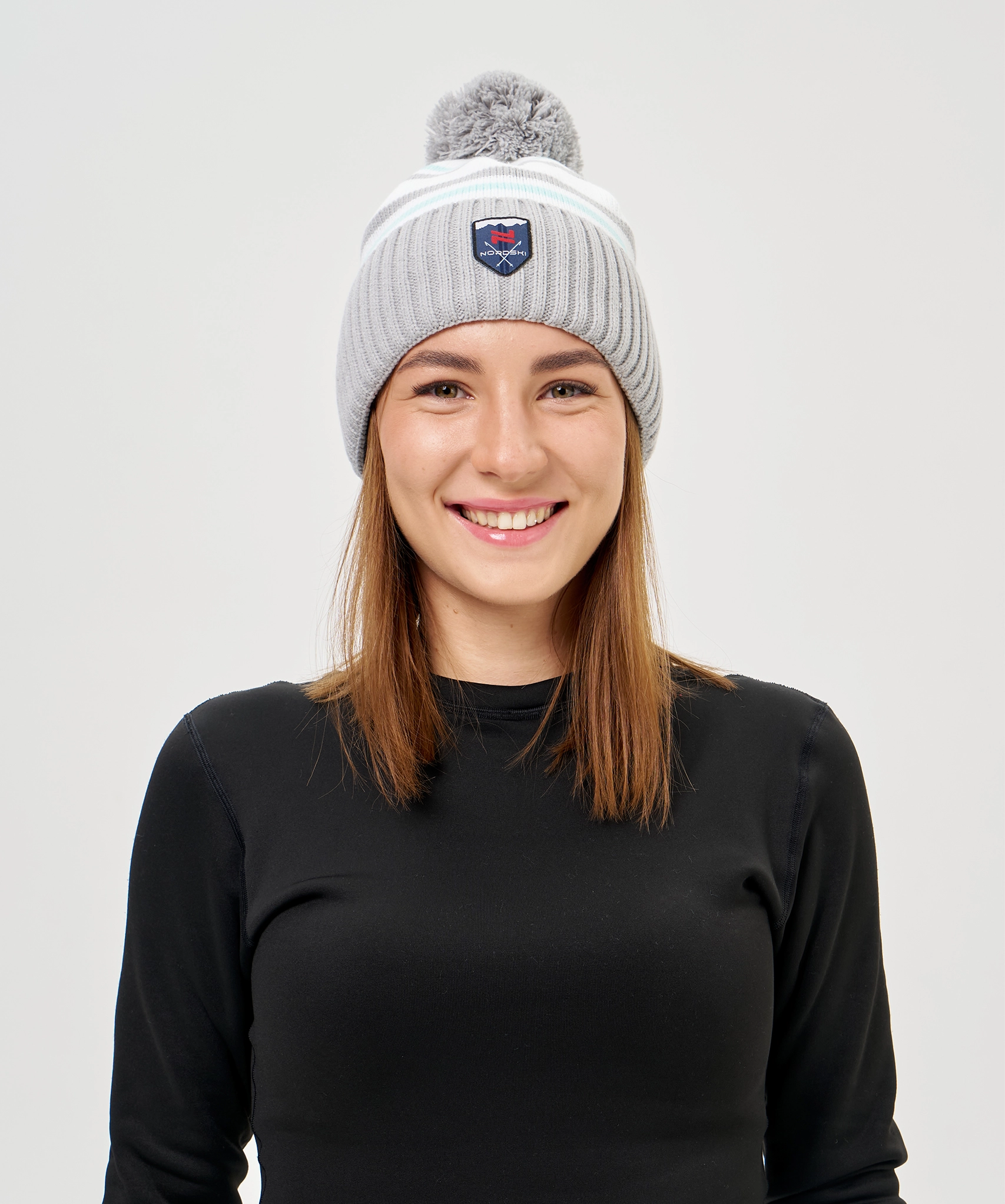 Шапка Nordski Severe Black/Grey/White