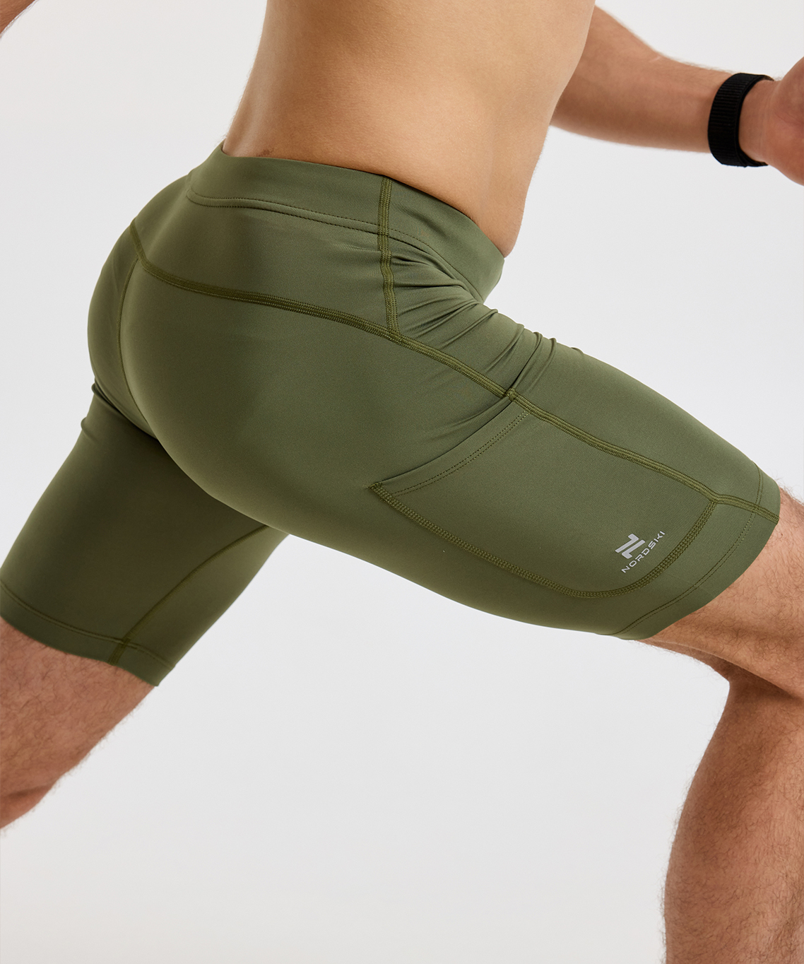 Шорты обтягивающие Nordski Run 2.0 Olive
