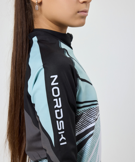 Гоночный костюм Nordski Jr. Heat Black/Ice Mint