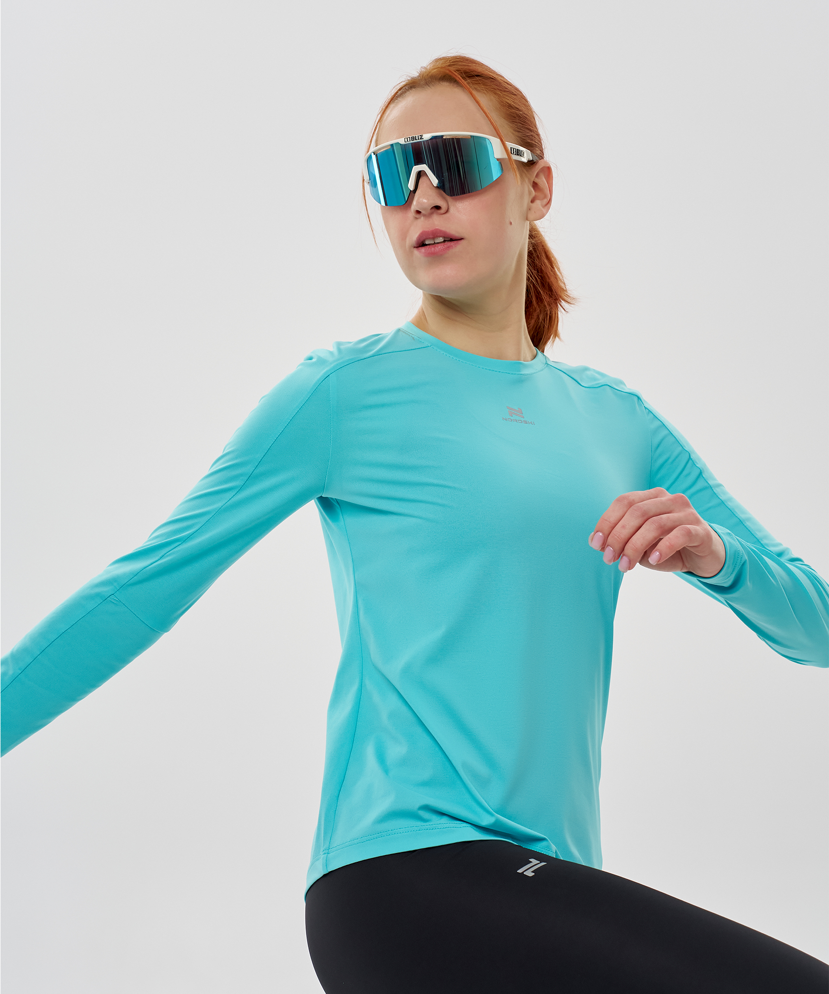Футболка Nordski Upcast Aqua W с длинным рукавом