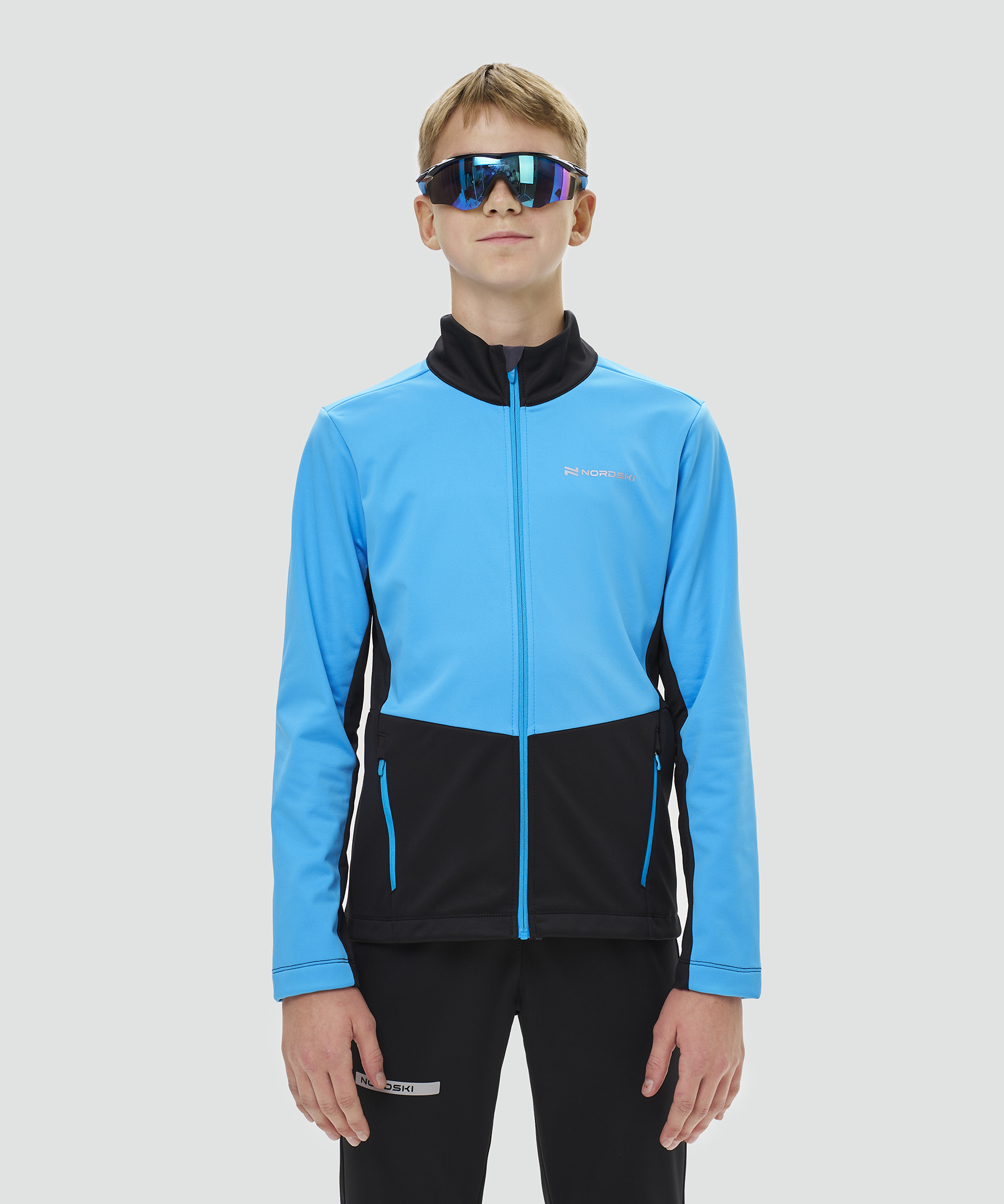 Тренировочная куртка Nordski Jr. Advance Light Blue/Black